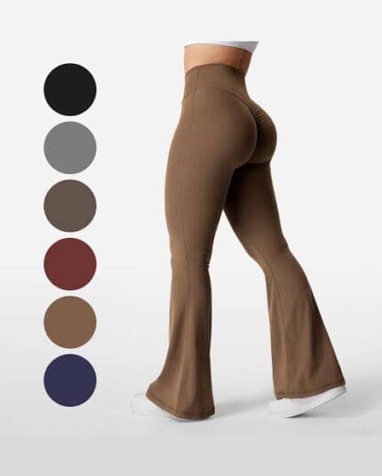 High Waist Sculpt Flare Leggings – Premium Stretch Fit