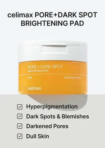 Celimax Pore + Dark Spot Brightening Pad – Even Skin Tone Exfoliating Pads