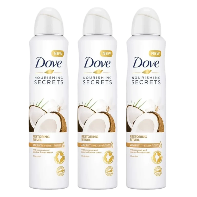 Dove Nourishing Secrets Coconut Jasmine Flower 48HAnti Perspirant Spray Deodorant For Her PackOf3