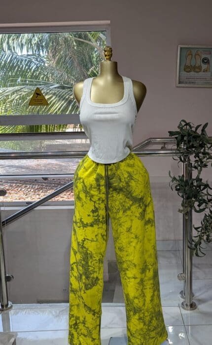 Olive-Green Tie-Dye Joggers