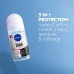 Nivea Black and White Invisible Clear Odour Sweat Stains Residues Irritation