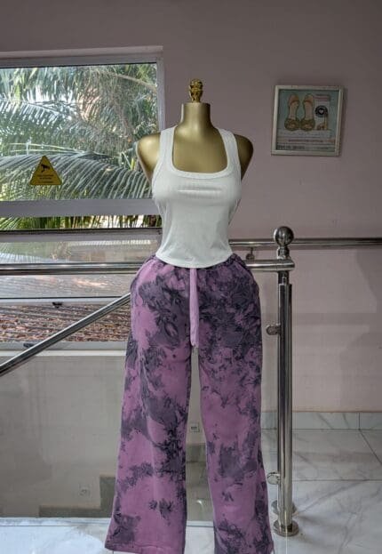 Violet -Black Tie-Dye Joggers