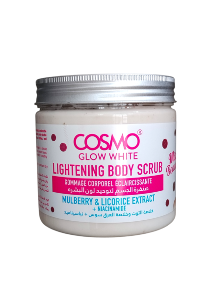 Cosmo Glow White Lightening Body Scrub Mulberry & Licorice Extract + Niacinamide