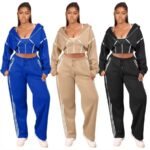 Crop Top & Wide-Leg Trousers Co-ord Set