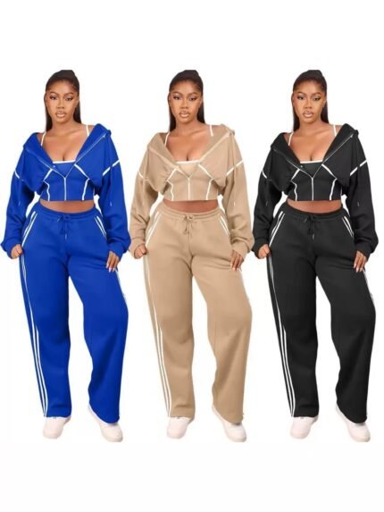 Crop Top & Wide-Leg Trousers Co-ord Set
