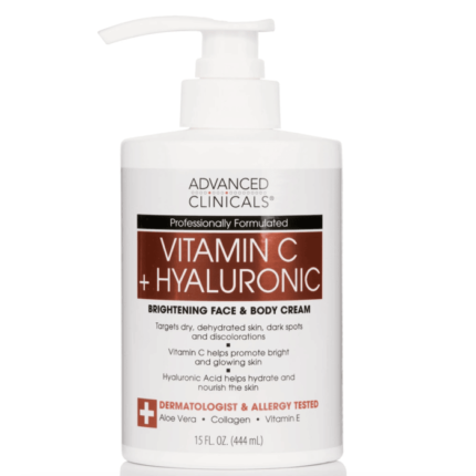 Advanced Clinicals Vitamin C + Hyaluronic Brightening Cream 15fl /444ml