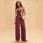 Striped Bandeau & Wide Leg Pants Set