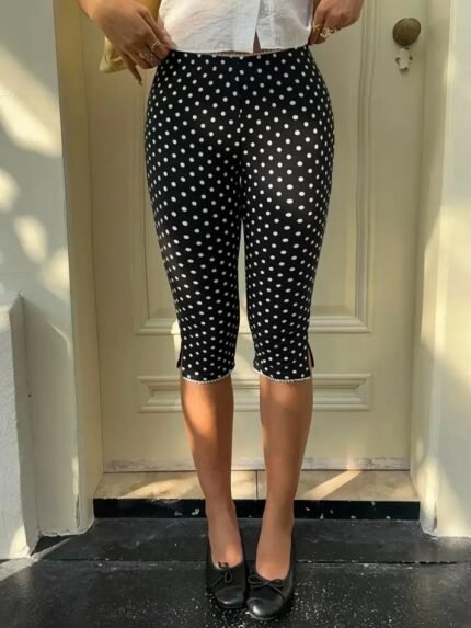 Wave Point Cropped Leggings