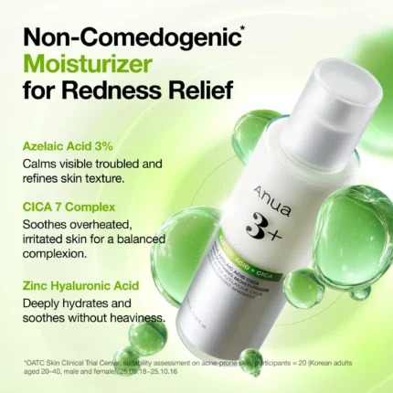 Anua 3+ Azelaic Acid CICA Repair Cream – Soothing & Brightening Blemish Care Moisturizer