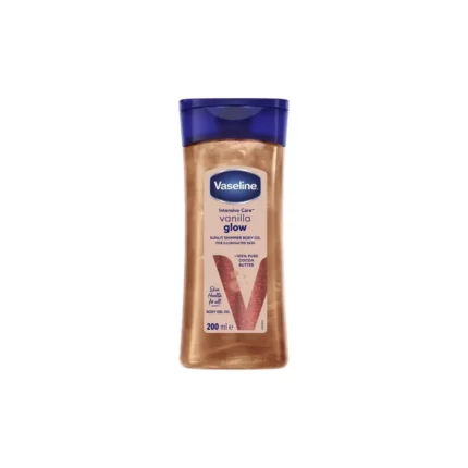 Vaseline Intensive Care Vanilla Glow Body Gel Oil – Deep Moisturizing Glow Body Oil with Vanilla Scent