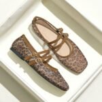 Wild Muse Leopard Print Mesh Ballet Flats