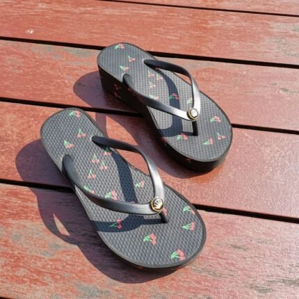 Luxe Monogram Platform Slides
