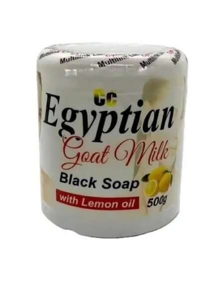 Egyptian Goat Milk Black Soap with Lemon Oil – Brightening & Deep Cleansing Natural Soap
