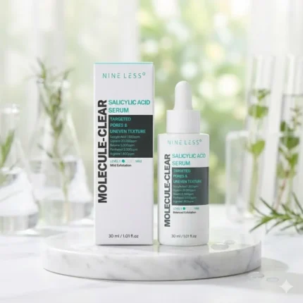 NINELESS Molecule-Clear Salicylic Acid Serum – BHA Pore Refining Serum for Acne-Prone Skin