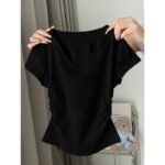 Ruched V-Neck Tee