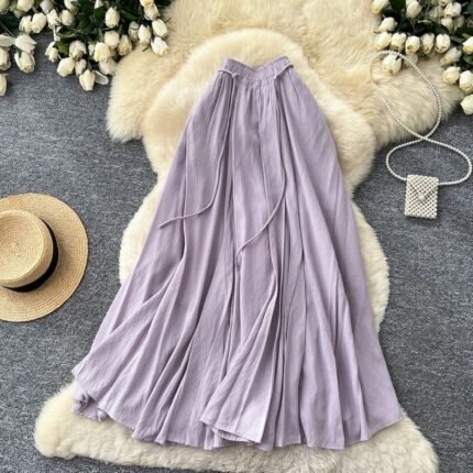 Flow Pleated Maxi Skirt