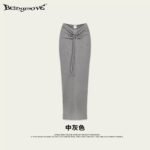 Retro Maxi Denim Skirt