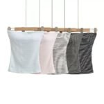 Stripe Strapless Ruched Tube Top