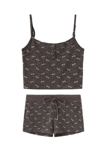 Bow-Knot Cami Shorts Set