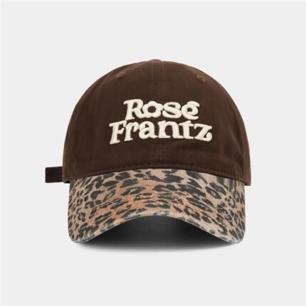 Leopard/Rosé Cap