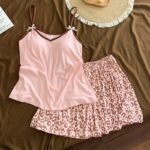 The Elara Blush Modal Cami & Shorts Sleepwear Set