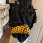 The Sienna Check Shoulder Bag – Yellow Plaid
