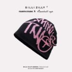 Vanta Pink Graffiti Knit Beanie