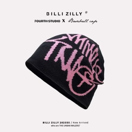 Vanta Pink Graffiti Knit Beanie