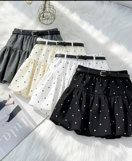 Noelle Dotted Flare Mini Skirt