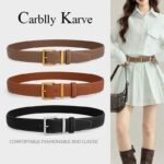 Verona Classic Gold Buckle Belt – Black