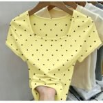 The Liora Lime Pop Polka Dot Tee