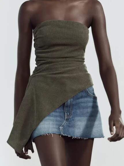 Sloane Sculpt Asymmetric Tube Top