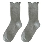 The Delia Ruffle-Edge Crew Socks